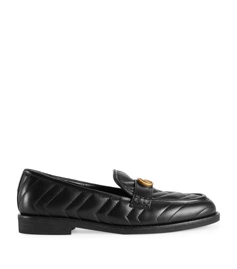 Women's Double G loafer in black leather 